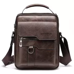Bolsa de Ombro de Couro PU Masculina, Bolsas Crossbody, Business Flap, Mensageiro Sólido Masculino, Bolsa de Viagem, iPad, 9.7 ", iPad, Brand - loja online
