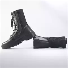 Botas táticas de deserto de couro antiderrapante leves masculinas, sapatos de caminhada altos, botas de combate ao ar livre, sapatos de trabalho - comprar online