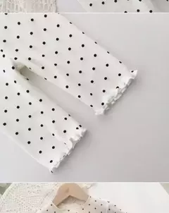 Elegante feminino bebê verão fino chiffon pijama conjunto de 2 peças roupas para casa para crianças bolinhas design ar condicionado roupas - Wolf Magazine
