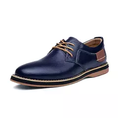 Oxfords-Sapatos masculinos de couro genuíno, mocassins italianos, brogue, com renda, mocassins casuais, marca de luxo, plus size 38-48 - comprar online