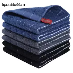 Homaxy-Absorbent Kitchen Dishcloth, Panos Ultra Macios, Toalhas de Secagem à Mão, Ferramentas de Limpeza Doméstica, 100% Algodão, 4 Pcs, 6Pcs - comprar online