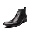 Botas de Chelsea de slip-on masculino, botas de motocross masculinas, sapatos altos, dedo apontado, renda, marca de luxo, ao ar livre, moda, 2024