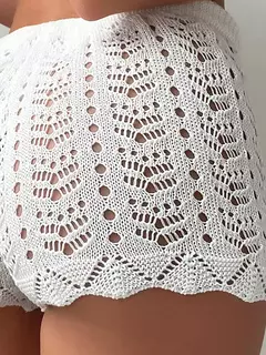 Cintura aberta de malha biquíni feminino, calções com cordão oco, polyester100 % - Wolf Magazine
