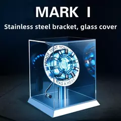 Avenger homem de ferro mk1 arco reator tony stark coração da marca figura luz led modelo super-herói 1:1 cosplay brinquedos lâmpada peito crianças presente - loja online