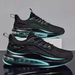 Imagem do Tênis de corrida respirável masculino, tênis casual com fundo macio, almofada de ar, moderno, novo, primavera e outono