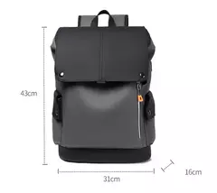 Alta Qualidade PU Couro Waterproof Men's Laptop Mochila Grande Computador Mochila para Negócios Urban Man Mochila Carregamento USB na internet
