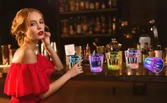 12/24/48 pces-2oz led acender copos de tiro flash beber copos que brilham no para a festa brilham no escuro - comprar online