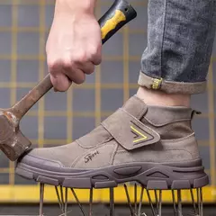Botas masculinas de construção anti-quebra, sapatos de segurança anti-perfuração, botas de aço, à prova de escaldão, soldagem indestrutível - Wolf Magazine