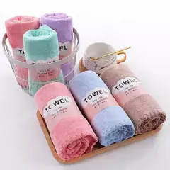 Toalha de rosto absorvente de microfibra grossa, alta densidade, velo coral, secagem rápida, macio, absorvente, limpo, rosto na internet