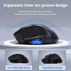 Dual Mode Mouse de Computador Sem Fio, 1600 DPI, Recarregável, Ergonômico, Bluetooth, Laptop, Notebook, iPad, Tablet, Mac, Chromebook - Wolf Magazine