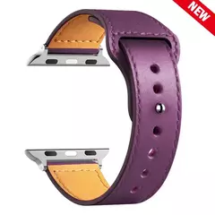 Pulseira de couro para Apple Watch Band, Sport Loop Bracelet, Ultra 2, 49mm, 44mm, 40mm, 38mm, 42mm, iWatch Series 9, 8, 7, 3, 4, 5, 6, SE, 41 milímetros, 45 milímetros - comprar online