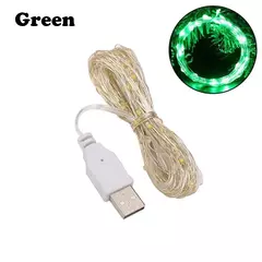 Imagem do USB LED String Lights para Decoração de Natal, Impermeável Fairy Lights, Cobre Silver Wire, Guirlanda de Luz, Festa de casamento, 1 m, 2 m, 3 m, 5m