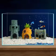 Decoração de aquário acessórios de paisagismo decoração de aquário de tanque de peixes personagem de desenho animado decoração de casa de abacaxi - Wolf Magazine