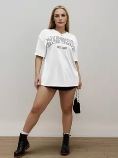 Imagem do T-shirt de manga curta para mulheres, roupas vintage, casual, streetwear, moda, com letra, oeste, verão
