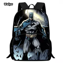 Mochila escolar com estampas de morcego dos desenhos animados para meninos e meninas, mochila de grande capacidade para o grau 1-4 - comprar online