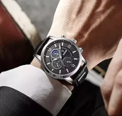 LIGE-Relógio de quartzo de couro marrom de luxo masculino, relógio impermeável, relógios esportivos, marca superior, casual, novo, 2022 na internet