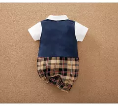 Bodysuit de algodão confortável para meninos e meninas, manga curta, bonito vestido de festa, roupas de bebê, verão, 0-18m - loja online