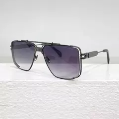 Imagem do THE DAWN-Óculos De Sol De Luxo Masculino, Liga Marrom Dourada Preta, Design de Marca, Alta Qualidade, Moda Clássica, Pontes Duplas, UV400