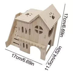 Grande casa de hamster, cabana de gerbil de dois andares com escada, grandes animais pequenos de madeira, animais de estimação explorando brinquedos para chinchila - comprar online