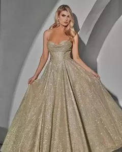 Vestido feminino europeu e americano transfronteiriço amazônico, sem mangas, sem alças, espumante dourado, vestido sexy de tanque, novo estilo de roupa, 2022 na internet