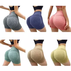 Shorts de ioga sem costura Spandex para mulheres, sexy booty push up shorts, leggings de cintura alta para mulheres, shorts de ginástica para correr, ciclismo, fitness - loja online