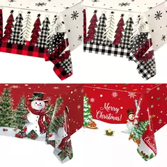 Toalha de mesa Merry Christmas Snowman para decoração de casa, toalha de mesa, inverno, ano novo, 2022, 2024 - Wolf Magazine