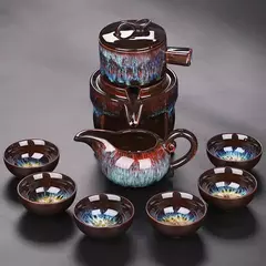 Conjunto de chá tradicional chinês de 8 peças, conjunto de chá kung fu de alta qualidade, bule de porcelana e xícara de chá, conjunto de chá automático para 6 pessoas - Wolf Magazine