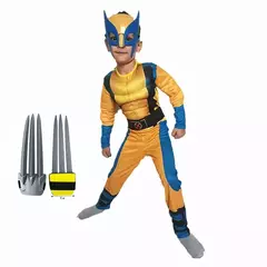 Wolverine Cosplay fantasia para crianças, filme, máscara de luxo, Halloween, Natal, crianças, super-herói, adereços de fantasia, ano novo - comprar online