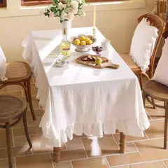 Toalha de mesa de algodão, Toalha de mesa branca lavável para festa de casamento Decoração de banquete de jantar - Wolf Magazine