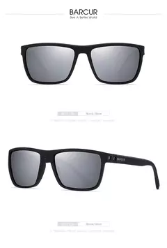 BARCUR-Óculos de sol esportivos leves polarizados para homens e mulheres, óculos de sol TR90, acessório para óculos, proteção UVAB - comprar online