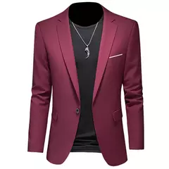 Blazers boutique casuais masculinos, jaqueta monocromática, terno slim fit, casaco de lazer, boutique de moda, novo, 2023 - loja online