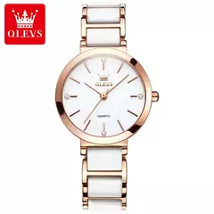 OLEVS-Relógio De Pulso De Quartzo De Ouro Rosa Das Mulheres, Senhoras Relógios, Relógio De Pulseira De Cerâmica, Moda - comprar online