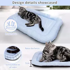 Respirável Pet Cooling Mat, espuma de memória, lavável, antiderrapante, cama para gato e cão, todas as estações - comprar online