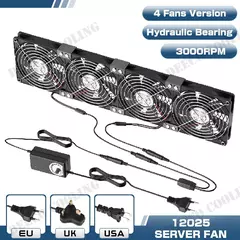 Imagem do Ventilador de refrigeração com controlador, 120mm, 3000rpm, 12cm, 12v, 220v, máquina btc, chassi, estação de trabalho, gabinete, radiador, servidor