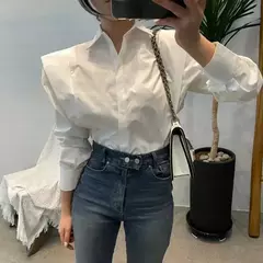 Blusas soltas de mangas compridas femininas, camisa chique, tops elegantes de rua, blusas de escritório OL, novas, outono, 2023 - Wolf Magazine