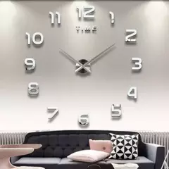 Imagem do Grande Espelho Acrílico Adesivos Relógio De Parede, 3D DIY Relógios De Quartzo, Design Moderno, Relógios De Moda, Sala De Estar, Home Decor, Horloge, 2023