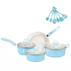 Conjunto de panelas e panelas antiaderentes, utensílio de cozinha, panelas, presentes para amigos e familiares, 13 peças