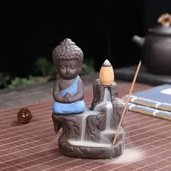 Criativo Fumaça Queimador De Incenso, Pequeno Monge, Pequeno Queimador De Buda, Titular Censer, Decorações De Mesa De Casa, Artesanato - loja online