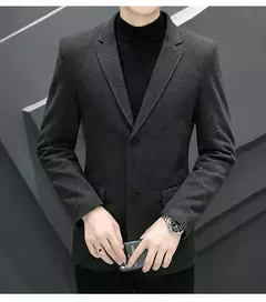 Jaqueta britânica de terno fino masculina, blazer de alta qualidade, tendência simples de moda empresarial, melhor homem cavalheiro na internet