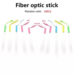 1 pçs 10 pçs brilho vara de fibra brilho vara led brinquedo festa luz da noite adereços presente aniversário natal festa de casamento presente - comprar online