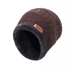 Imagem do Chapéu coral de veludo masculino e feminino, boné de malha, protetor de pescoço, cachecol, cachecol, exterior, equitação, quente, espessamento mais, inverno