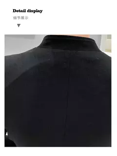 New (Blazer+ Pants) Men's Fashion Business Korean Version of Gentleman Zhongshan Stand Collar Casual British Style 2-piece Set na internet