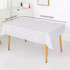 Toalha de mesa padrão xadrez para festa, impermeável, Oilproof, preto e branco, Cobertura de mesa xadrez, piquenique ao ar livre, 137x90cm, 1pc - comprar online