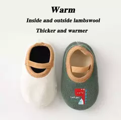 Meias internas quentes antiderrapantes para crianças, sapatos de bebê, meninos e meninas, parque de diversões, jardim de infância, bebê - loja online