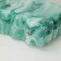 Alizekerr onda-como caixa de acrílico sacos de noite feminino 2024 boutique elegante marmorizado bolsas de embreagem e bolsas festa de casamento