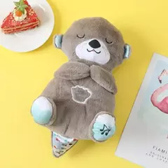 Baby Breath Bear Calmante Otter Plush Toy, Criança Calmante Música, Companheiro do sono, Som e Luz, Presentes de boneca - Wolf Magazine