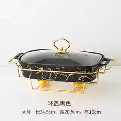 Retangular amphora cerâmica caçarola casa talheres luz calor hotel seco pote de sopa criativo pote titular com vela - comprar online