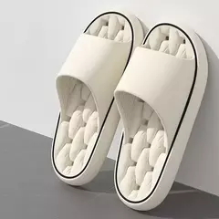 Plataforma grossa banheiro casa chinelos moda feminina sola macia eva slides interiores mulher sandálias 2024 verão antiderrapante flip flops