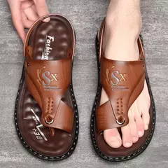 Sandálias antiderrapantes casuais masculinas, sapatos pretos de escritório, sandálias de verão ao ar livre - comprar online