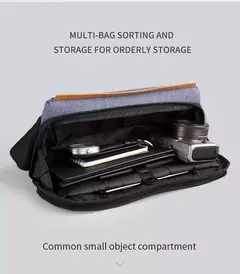Kingons-Bolsa de ombro crossbody impermeável, bolsas simples, hip-hop, minimalista superior, bolsa de peito legal, moda na internet